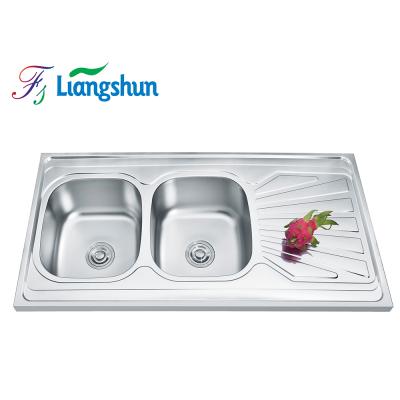 China Without faucet LW-12060SB stainless kitchen sink bowl double kichen bowl sink steel unit for sale