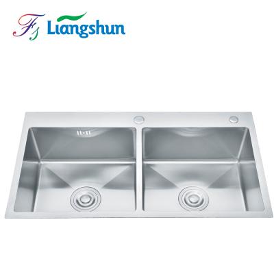 China With Faucet Selling Top Quality Nice Design Stainless Steel Kitchen Handmade Sink Te koop