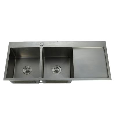 China With Double Sink Modern Kitchen Stainless Steel PVC Faucet Style Handmade Sink for sale