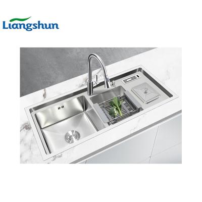 China Without Faucet Triple Bowl Sink 3 Bowl Stainless Steel Kitchen Sinks 3 Bowl Kitchen Sinks for sale