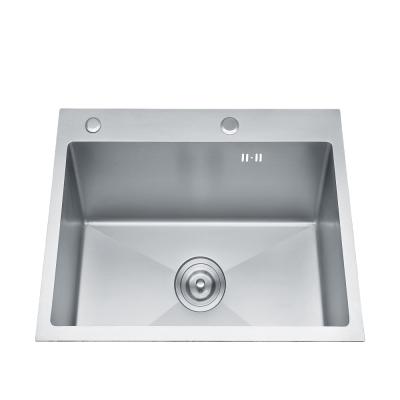 China Without Faucet Size 60x45 Mini Corner Single Bowl Modern Kitchen Stainless Steel Handcrafted Sinks for sale