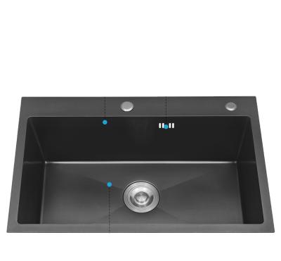 China Modern Stainless Steel Farmhouse Kitchen Sink Handmade Brushed Double Bowl Above Sink for sale