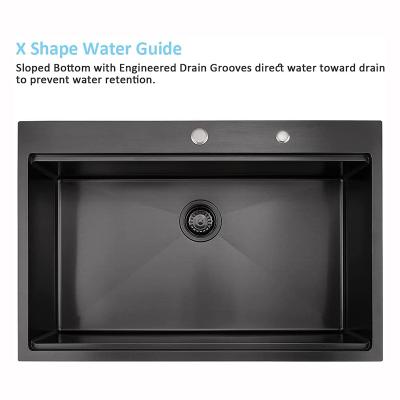 China Without Matte Black Double Bowl Farmhouse Sink Basin Apron Front Kitchen Sink Stainless Steel Double Faucet Te koop