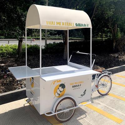 China 2022 Retro Cafe Cargo Bike Luxury Handmade Mobile Phone Business Sectors Vending Food Cart Adults Tricycle for sale