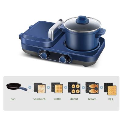 China Hot Selling Hotel Breakfast Sandwich Maker Machine Multifunctional Breakfast Machine 4 in 1 with Toast for sale