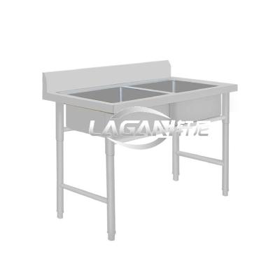 Китай Without Faucet 201 304 Stainless Steel Work Bench Kitchen Equipment Commercial Restaurant Sink продается