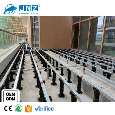 China Easy Installation JNZ Height WPC Plastic Adjustable Pedestal Decking Pedestal Outdoor Steel Floor Joist Pedestal for sale