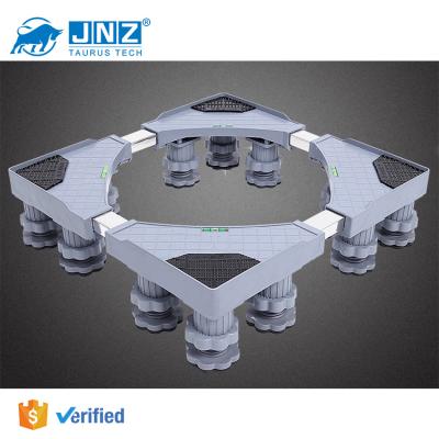 China JNZ wholesale washing machine square adjustable plastic bracket movable special base for washing machine for sale