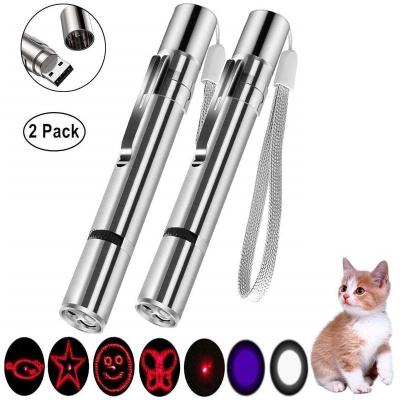 China Upgraded 3 in 1 Rechargeable Red USB LED Dot Laser Pointer Interactive Cat Hunter Toy with Viable Models and UV for sale