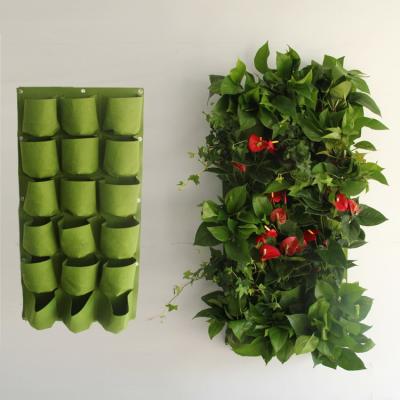 China American Style Felt Multiple Pockets Vertical Garden Planter for sale