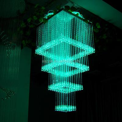 China Lighting Decoration Color Changing LED Fiber Optic Lighting Chandelier For Hotel Lighting Decoration for sale