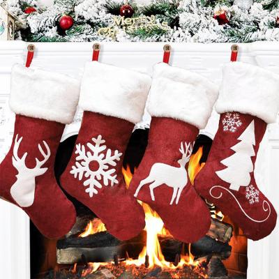 China Entertainment toys new style Christmas decoration gift jars store tree hanging Christmas ornaments Christmas stocking gift bag for sale