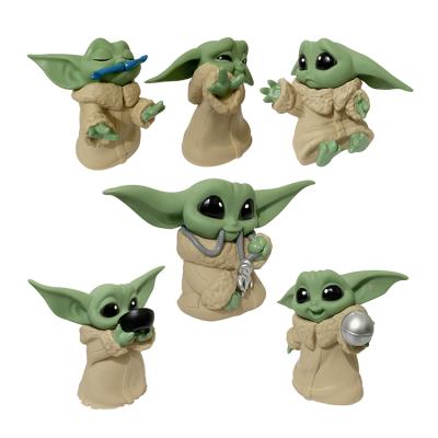 China Cartoon Toy In Stock Large Baby Yoda Action Number Toys Version Mandalorian Cute PVC Doll Collection Model Children Gift for sale