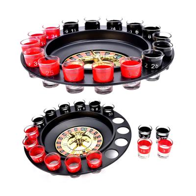 China Entertainment Toys 16-Cup Casino Party Games Adult Electric Russian Lucky Shot Glass Roulette Drinking Turntable For KTV Bar Nightclub for sale