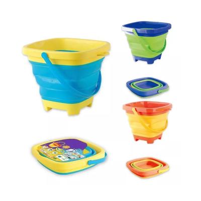 China Entertainment Toys 2021 New Hottest Portable Telescopic Water Bucket Summer Beach Soft Plastic Folding Outdoor Toys for sale