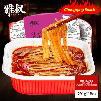 China Instant Self-heating Hot Chongqing Chinese Flavor and Sweet Potato Sour Noodles for sale