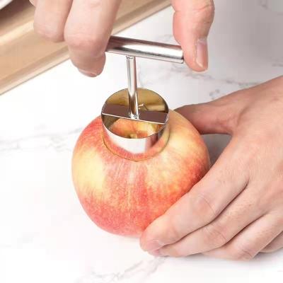 China New Viable Wholesale Fruit Tool Stainless Steel Kitchen Accessories Pear Core Pulling Tool Apple Core Pulling Device for sale