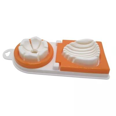 China Sustainable Double Headed Plastic Egg Slicer And Cutter Egg Slicer For Boiled Egg Cutter for sale