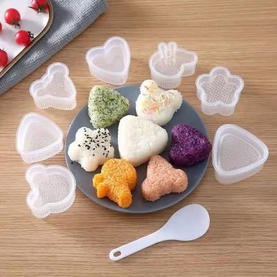 China Viable Kitchen Onigiri Sushi Mold Maker Onigiri Rice Ball Food Press Shape Rice Roll Bento Press Maker Mold DIY Tool for sale