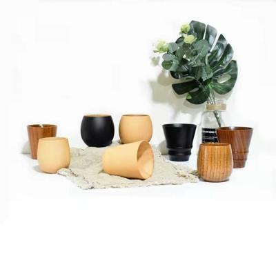 China Wholesale Custom Made High Quality Natural Wooden Fashionable Natural Tea Mug Viable Coffee Tea Cup Household Coffee for sale