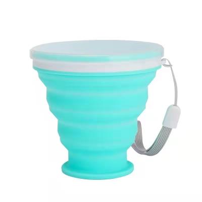 China Viable Portable Outdoor Adult Custom Snack Sippy Logo Folding Silicone Drinks Cup Baby Sippy Cup Silicone Travel Water Cup Stacking Tea Cups for sale