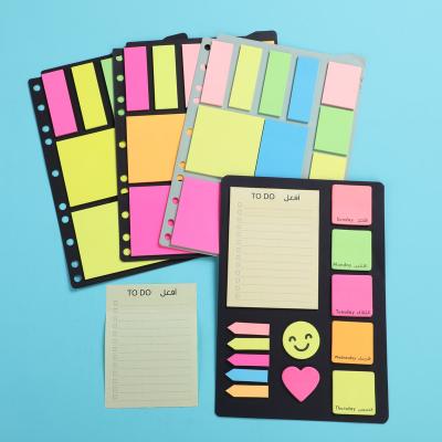 China Factory self-adhesive hot sale neon color sticky notes, sticky notes for binding, color matching sticky notes for sale