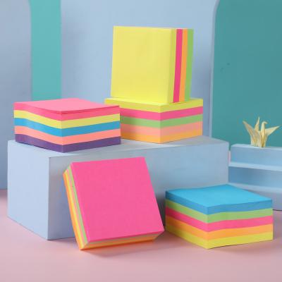 China High quality self-adhesive color assorted sticky notes, note cube sticky notes, neon color sticky notes for sale