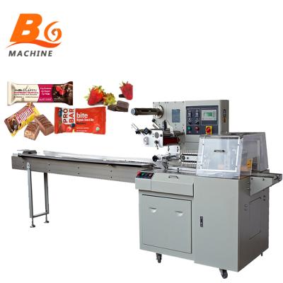 China Horizontal Sugar Stick Chocolate Granola Bar Food Granola Protein Bars Lollipop Packaging Packing Machine for sale