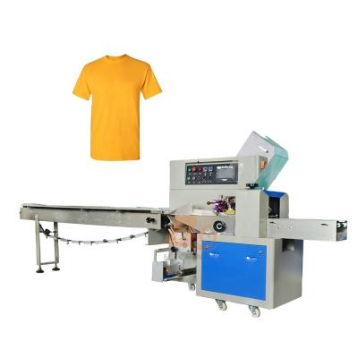 China Automatic T-shirt Food Fabric Cloth Textile Wrapping Packing Machine for sale