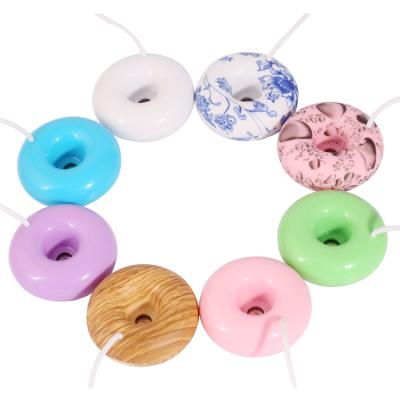 China ABS+PVC Wood Grain Mini Doughnuts Humidifier Air Humidifiers for sale