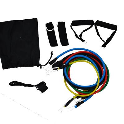 China 2020 high quality yoga exercise style pull rope fitness yoga the new tether 11 pieces resistance band set for sale