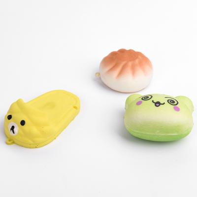 China Novelty Kawaii PU Squeeze Food Custom Different Modeling Soft Jumbo Toy For 5CM Capusle In Vending Machine for sale