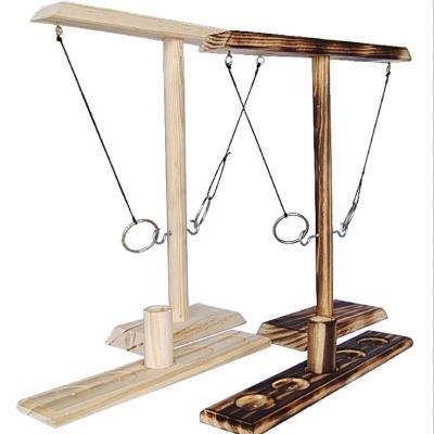 China Novelty Ring Toss Game Hooks Creative Ring Toss With Pulled Ladder Pack Wood Hook And Ring Toss Tailgating Game Set for sale