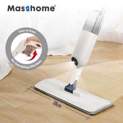 China Stocked Masthome 360 ​​Rotating Sweeper Lazy Cleaning Magic Microfiber Water Spray Flat Mop for sale