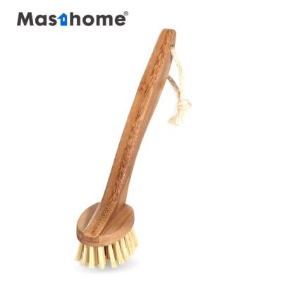 China Eco-Friendly Stocked Masthome All Natural Wood Brush And Bamboo Pan Kitchen Dish Brush for sale