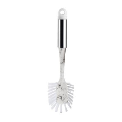 China Stocked Masthome Marble Printed Stainless Steel Long Handle PP PET Dish Cleaning Brush for sale