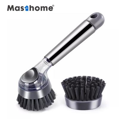 China Stocked Masthome Kitchen Cleaning Soap Dispensing Liquid Dish Wash Brush for sale