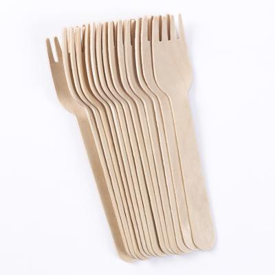 China Occasional Environmental Plastic Free Wooden Disposable Tableware Wooden Spoons Fork Bulk for sale