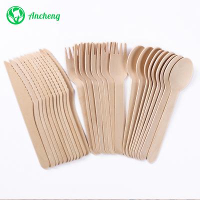 China Flexible Plant Biodegradable Bamboo Cutlery Set Disposable Bamboo Knife Spoon And Fork for sale