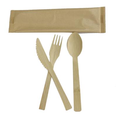 China Flexible Biodegradable Disposable Eco Friendly Bamboo Spoon Knife Fork Bamboo Cutlery for sale