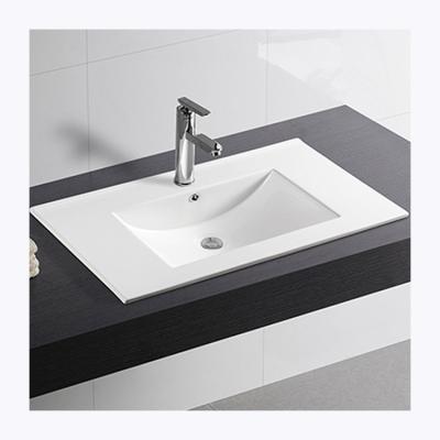 China 2022 Wholesale Luxury Rectangular Thin Edges Modern Bathroom Vanitys Sink Ceramic Basin for sale