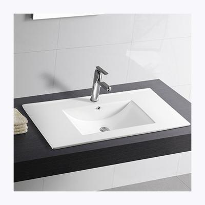 China Modern Ceramic Brand New Slim White Modern Bathroom Vanities Rectangle Basin Sink Sink for sale