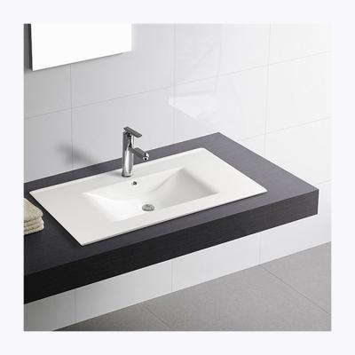 China New Modern Slim Side Design Luxury Undermount Cabinet Bath Basin Bathroom Vanitys Ceramic Sink for sale