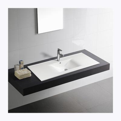 China Best Selling Modern Bathroom Vanitys Ceramic Above Mount Sink Lavatory Thin Edge Cabinet Luxury Basin for sale