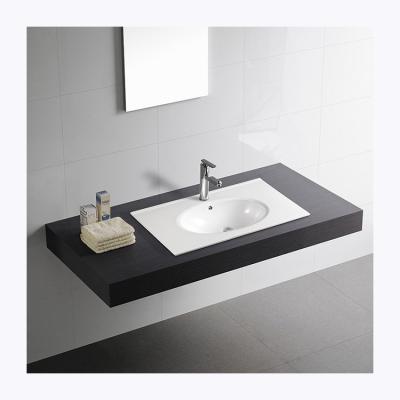 China Modern Design Modern Wholesale Bathroom Factory Ceramic Slim Edges Basin for Home for sale