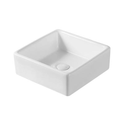 China Modern High End White Ceramic Bathroom Sinks Modern Squares Sink Art Basin for sale