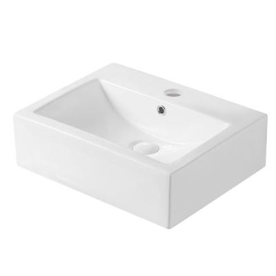 China Best Selling Products Modern Rectangular Bathroom Wall Mounted Ceramic Sink for sale