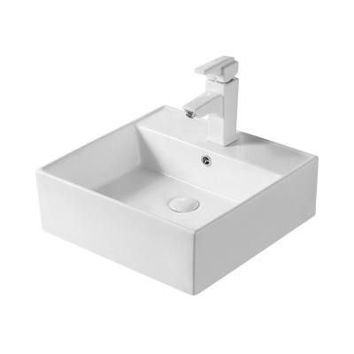 China Factory Wholesale Bathroom Modern Ceramic Above Counter Sink Basin Rectangular Ceramic Art Hand Wash Basin For Bathroom for sale