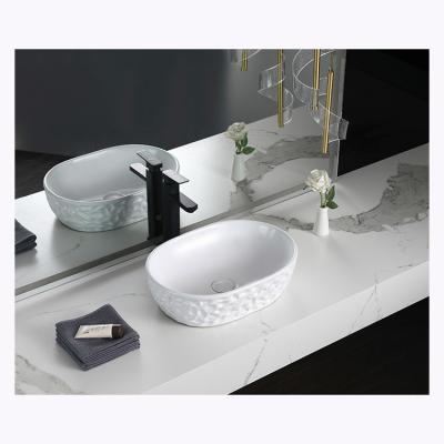 China Modern Brand New Oval Wholesale Design Art Wash Basin Hand Lavatory China Bathroom Hotel Sinks for sale