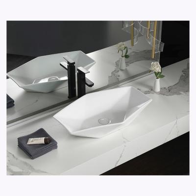 China Hot Selling High Quality Modern Design Origami Bathroom Ceramic Basin For Hotel Home for sale